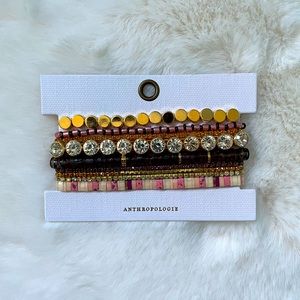 Anthropologie Gold / Multicolor Bracelet Set